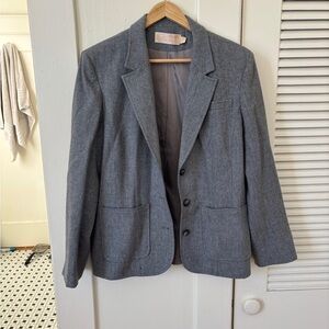 Vintage Pendleton Gray Wool Blazer Sz 12